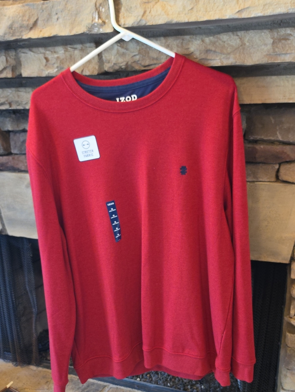 IZOD Performance Stretch Long Sleeve Top in Red XL NWT